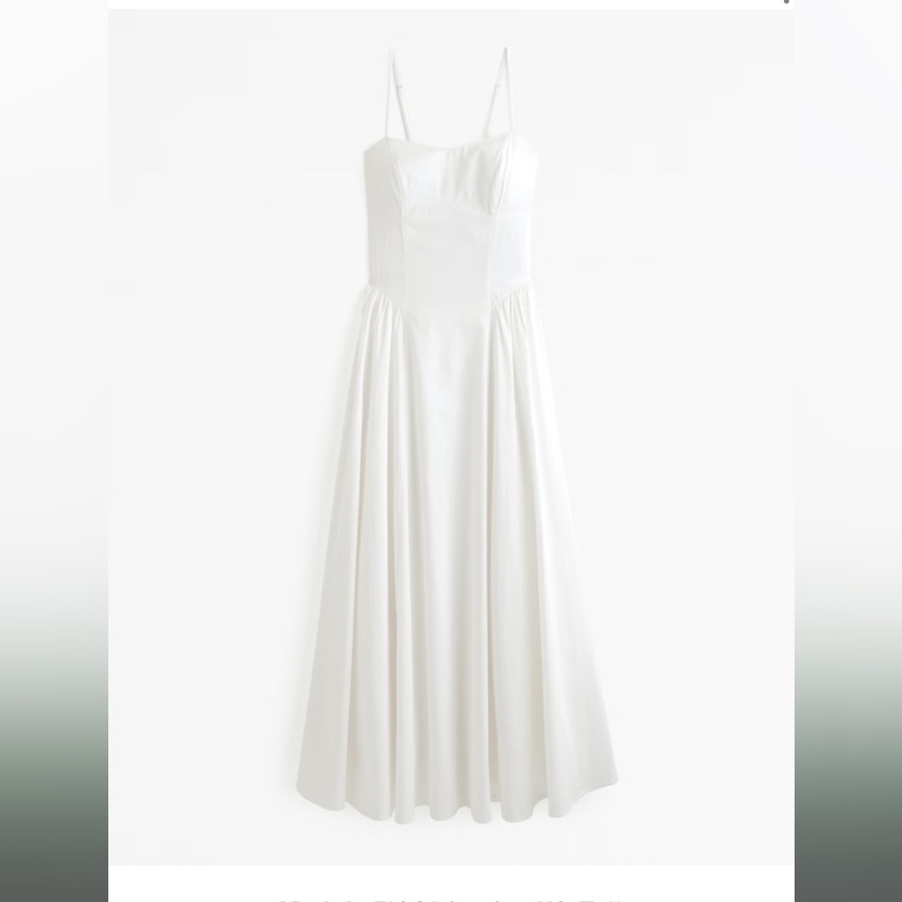 Dipped-Waist Sweetheart Maxi Dress
